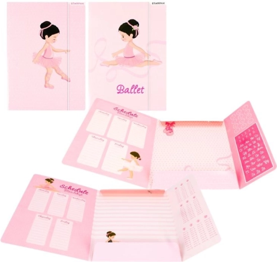 Heftmappe A4 mit Gummiband Ballerina – 1 Stück