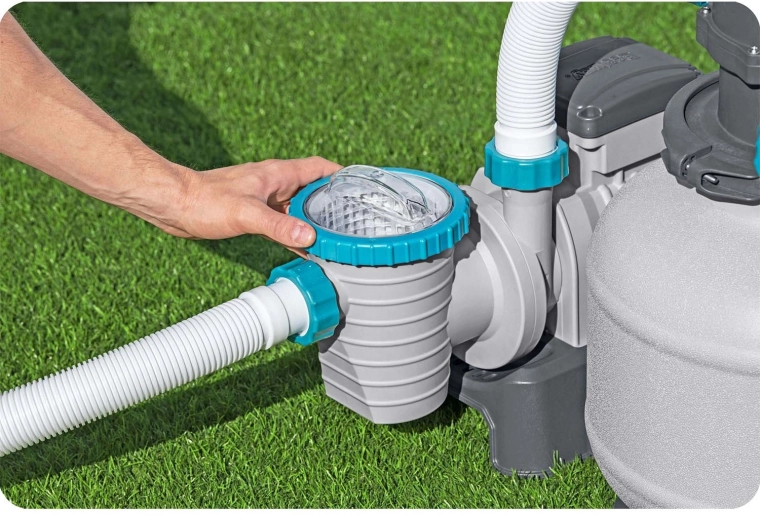 Transparenter Vorfilterkorb zur schnellen Kontrolle