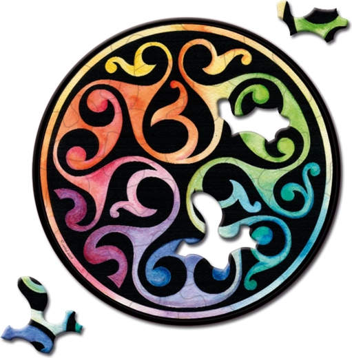 Curiosi rundes Mini-Puzzle Picoli – Knospe, 33 Teile