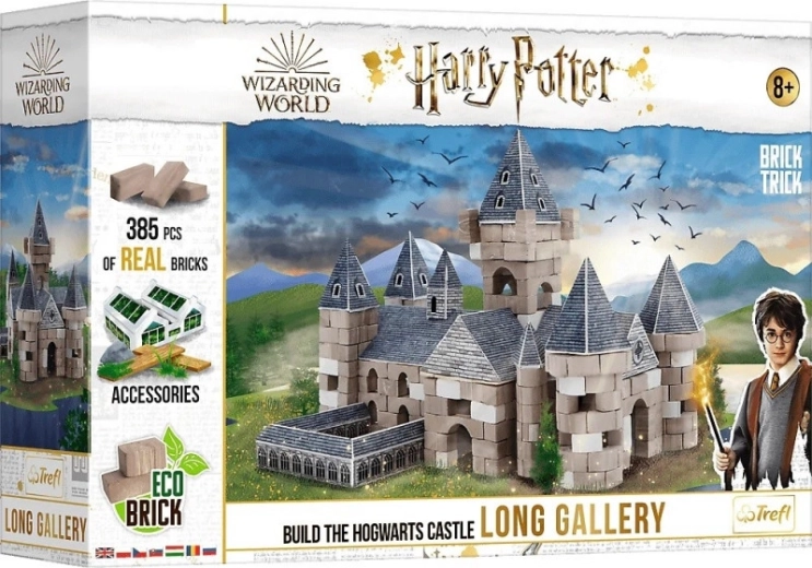 TREFL Brick Trick Harry Potter Lange Galerie XL Bauset aus echten Ziegeln (385 Teile)