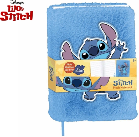 Plüsch-Notizbuch Lilo & Stitch A5, 80 Blatt