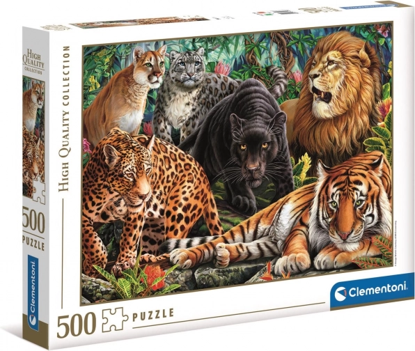 Clementoni Puzzle 500 Teile – Wildkatzen
