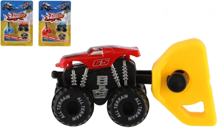 Mini-Abschuss-Monstertruck aus Kunststoff, 4 cm, 3 Farben