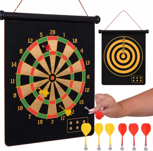 Doppelseitige magnetische Dartscheibe mit 6 magnetischen Dartpfeilen