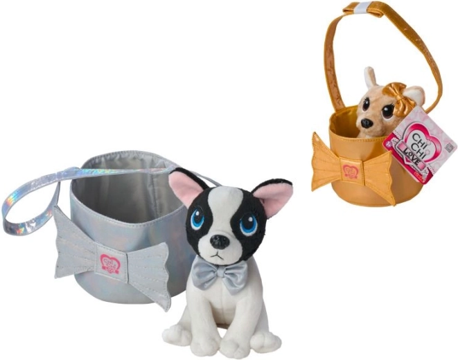 Chi Chi Love Shimmer & Shine Plüsch-Hündchen mit Handtasche 15 cm