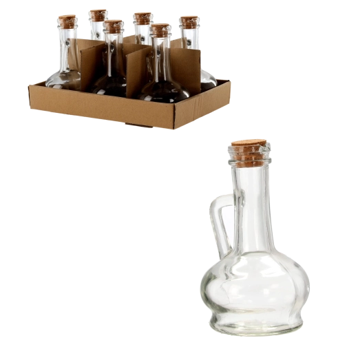 Glasflasche mit Korken und Henkel 150 ml
