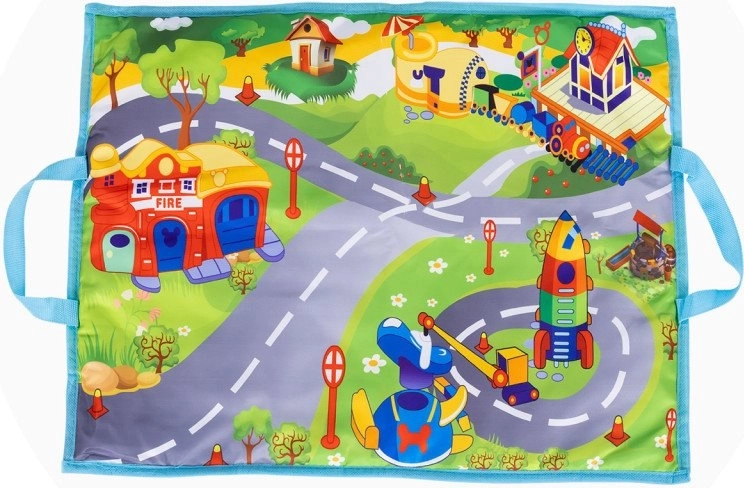 Spielmatte mit Straßenkarte