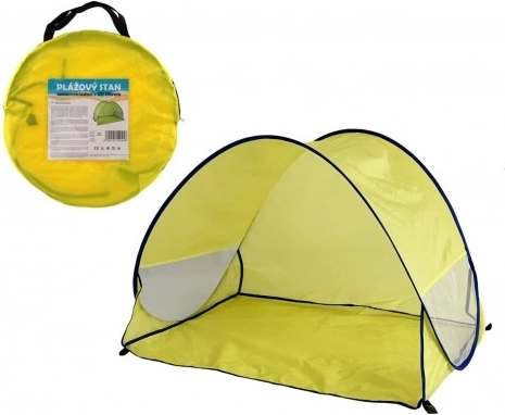 Selbstaufbauendes Strandzelt mit UV-Filter – gelb