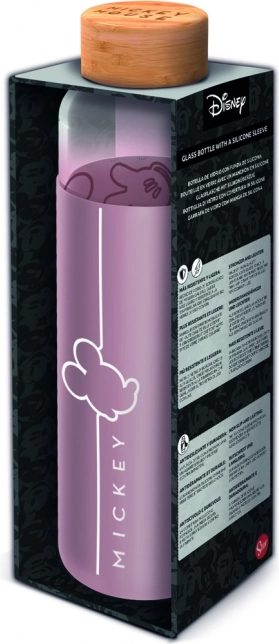 Glasflasche mit Hülle 585 ml, Mickey