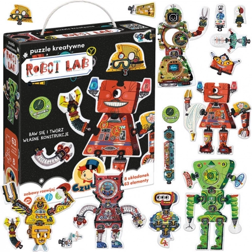 Kreatives Puzzle mit 63 Teilen – Robot Lab