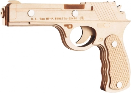 Holz 3D Puzzle Pistole Beretta M9