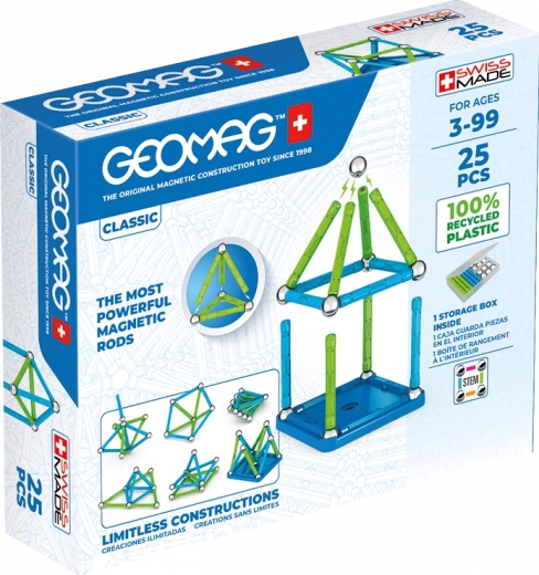 Magnet-Baukasten GEOMAG Classic Recycled – 25 Teile