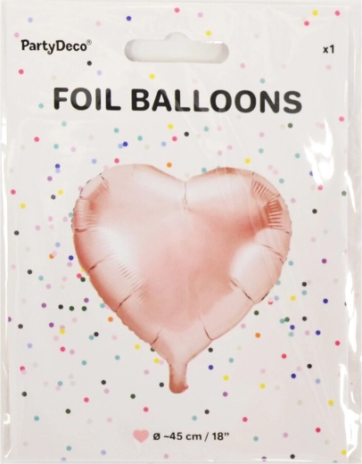 Folienballon Herz Roségold 45 cm