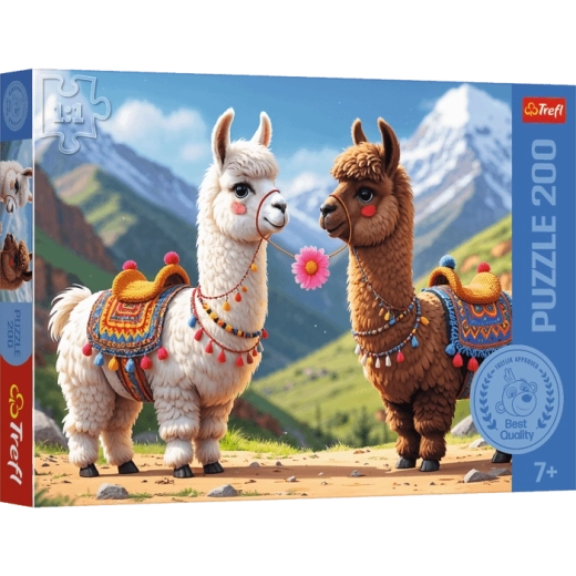 Puzzle TREFL Bunte Lamas 200 Teile