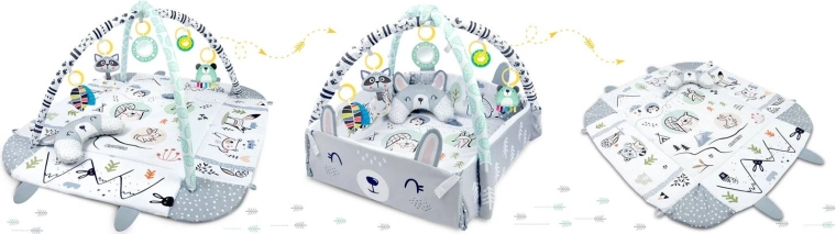 3-in-1: offene Spielmatte, Nestchen und Spielecke