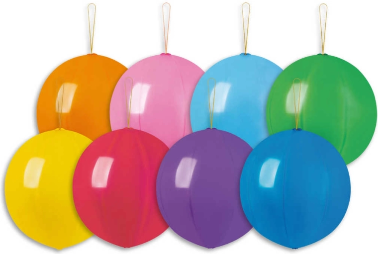 Gemar pastellfarbener Punch-Ball-Luftballon mit Gummiband 33 cm – 1 Stück