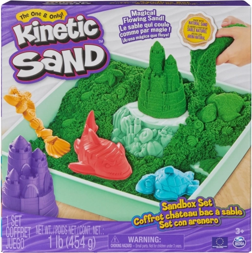 Kinetic Sand – grünes Tischsand-Set mit Tablett