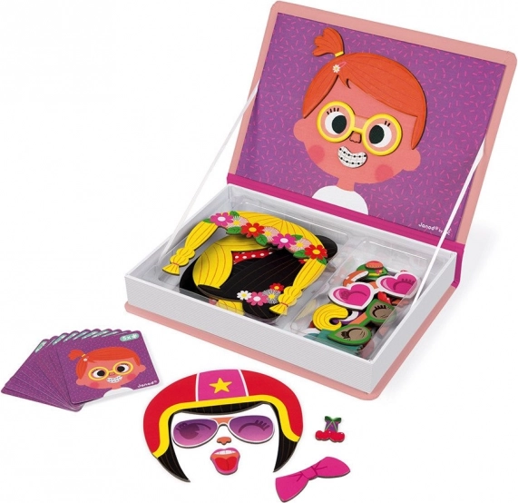 Magnetibuch Lustige Gesichter für Mädchen