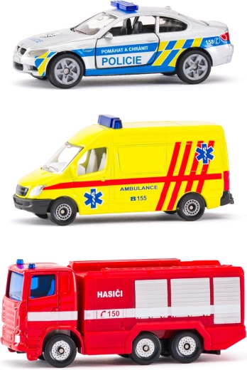 SIKU Rettungsfahrzeug-Set, tschechische Version