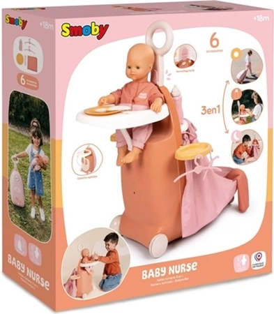 Smoby Baby Nurse Multifunktionskoffer für Puppen