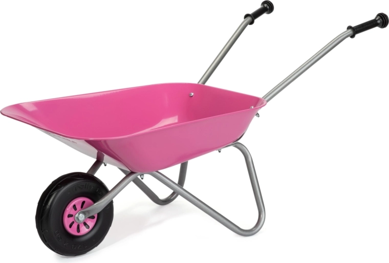 Rolly Toys metallene Kinder-Schubkarre rosa