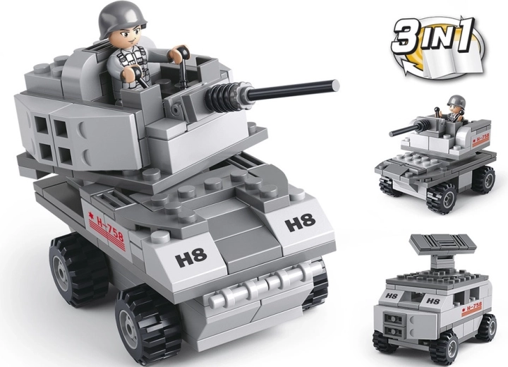 Sluban Army 3 in 1 gepanzertes Fahrzeug (110 Teile) – 1 Stück