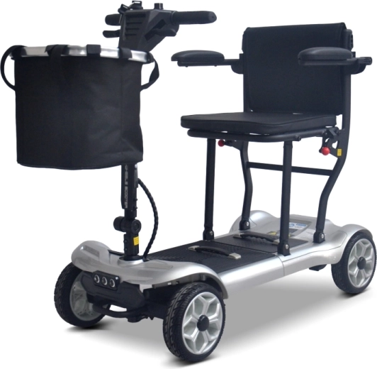 Stabile Vierrad‑Konstruktion und LED‑Beleuchtung