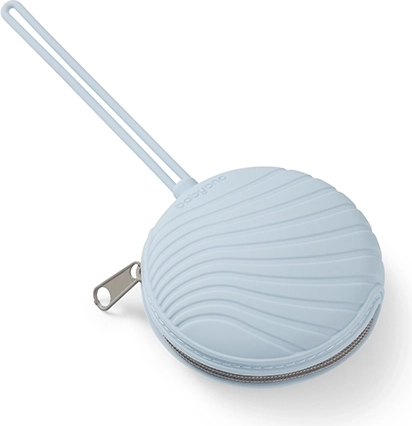 Babyono Silikon-Etui für Schnuller mit Reißverschluss, blau