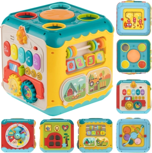 Woopie Baby multifunktionaler Montessori-Aktivitätswürfel 6-in-1