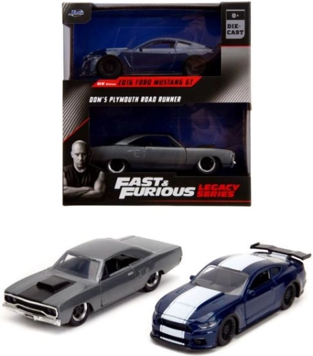 Zwillingspack Modella Autos Ford Mustang GT350 und Plymouth Road Runner aus Fast & Furious