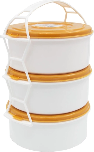 Essenträger 3×1 l aus Kunststoff – Farb-Mix