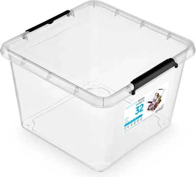 SimpleStore Aufbewahrungsbox mit Deckel 32 l (39 × 39 × 26 cm)
