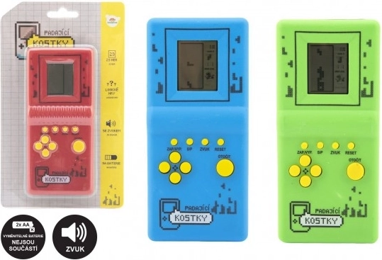 Elektronisches Spiel Fallende Würfel Puzzle Kunststoff 7x14,5 cm 3 Farben mit Sound betrieben von Batterien