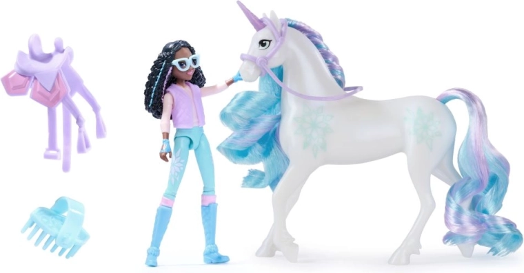 Unicorn Academy Figur Layla mit dem Einhorn Glacier und Zubehör