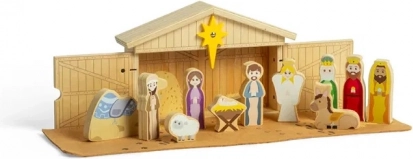 Bigjigs Toys Weihnachtskrippe aus Holz