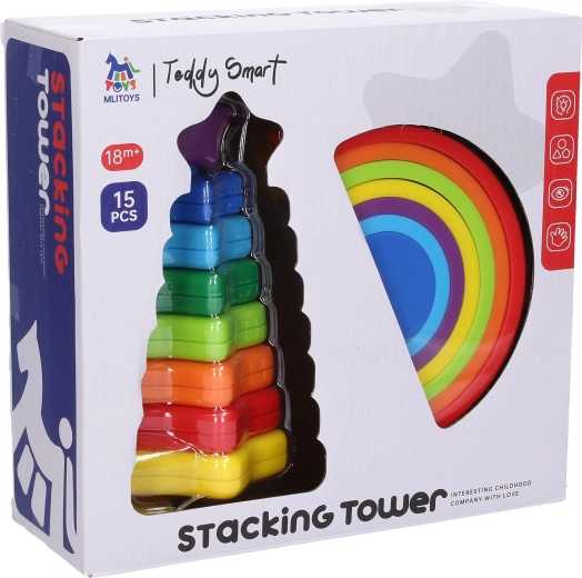 Stapelspiel mit Regenbogen