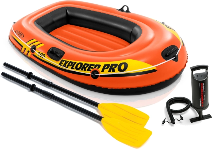 Aufblasbares Boot Intex Explorer Pro 100 Set 160 × 94 × 29 cm mit Paddeln und Pumpe