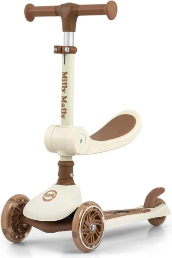 Kinder-Dreiradroller mit Sitz FUZZY Classic – beige