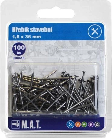 Bau-Nägel 36 × 1,6 mm, 100 Stk.