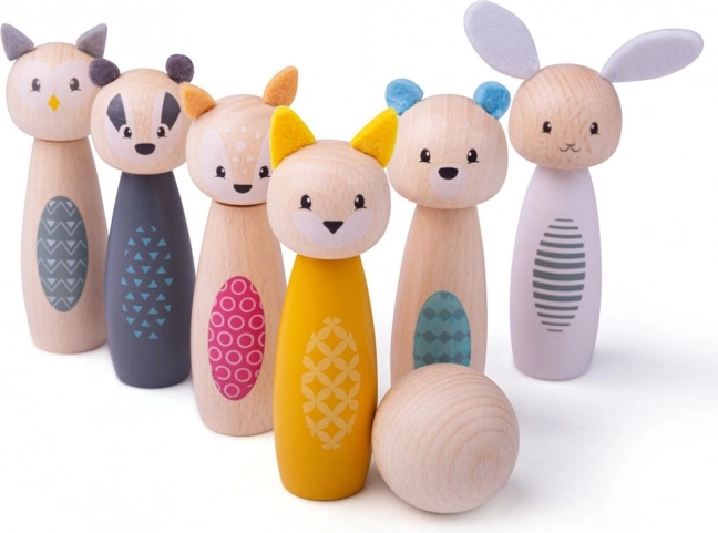 Holz-Kegelspiel Waldtiere BIGJIGS TOYS