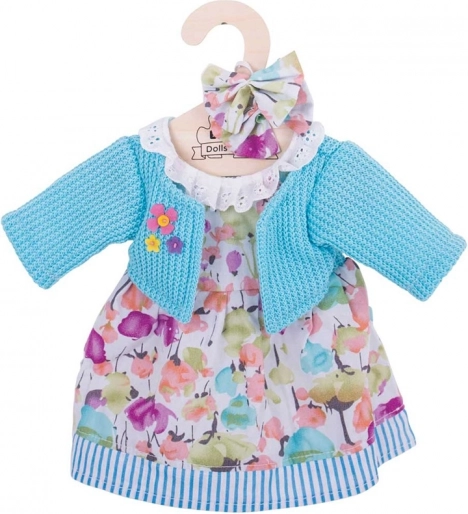 Türkises Kleid und Jäckchen für 38‑cm‑Puppe von Bigjigs Toys
