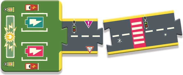 Realistische Straße mit Verkehrselementen