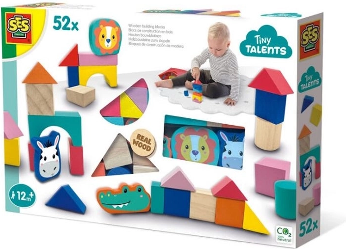 SES bunte Holzbausteine für Kinder