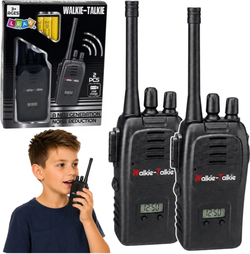 Kinder-Walkie-Talkies mit USB-Ladung, Rauschunterdrückung und Reichweite von 200 m (2 Stk.)