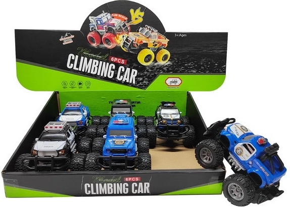 Geländepolizeiauto 14 cm mit Rückziehmotor