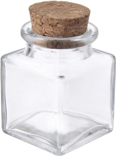 Glasdose 50 ml mit Korkverschluss