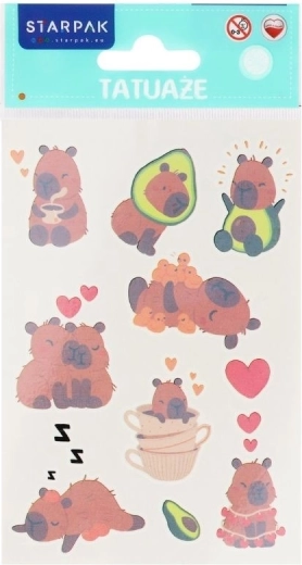 Temporäres Capybara-Tattoo - 1 Stück