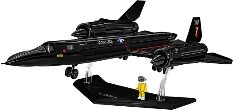 Ausstellungsständer und Pilotenfigur