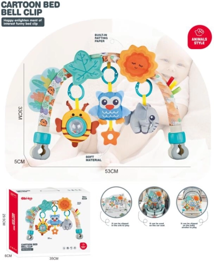 Bogen für Spielbogen am Babybett, Kinderwagen oder der Babywippe – Tiere