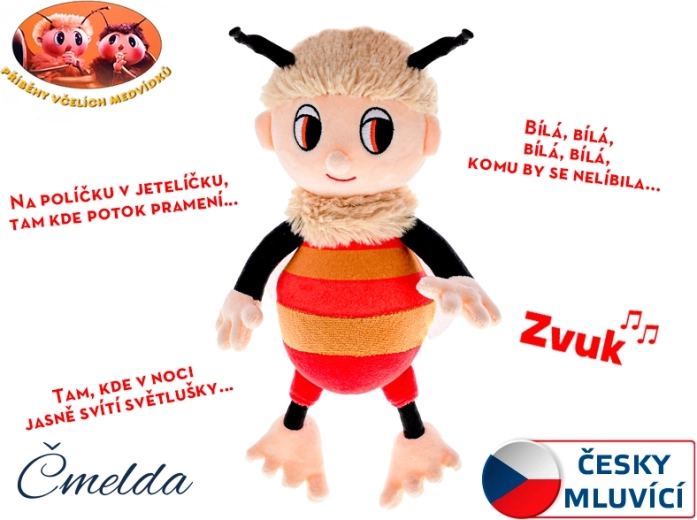 Čmelda Plüsch sprechend 29 cm – Geschichten der Bienenbären